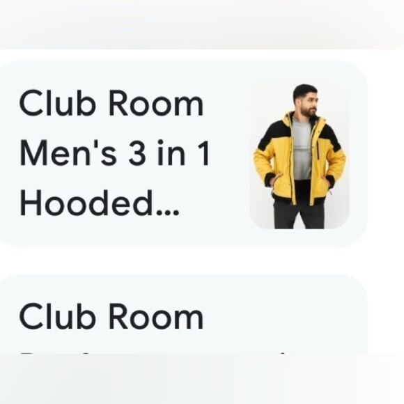 NWT Club Room Men Hooded Long Sleeve Parka Jacket, Yellow XXL jacket, coat - Picture 10 of 15